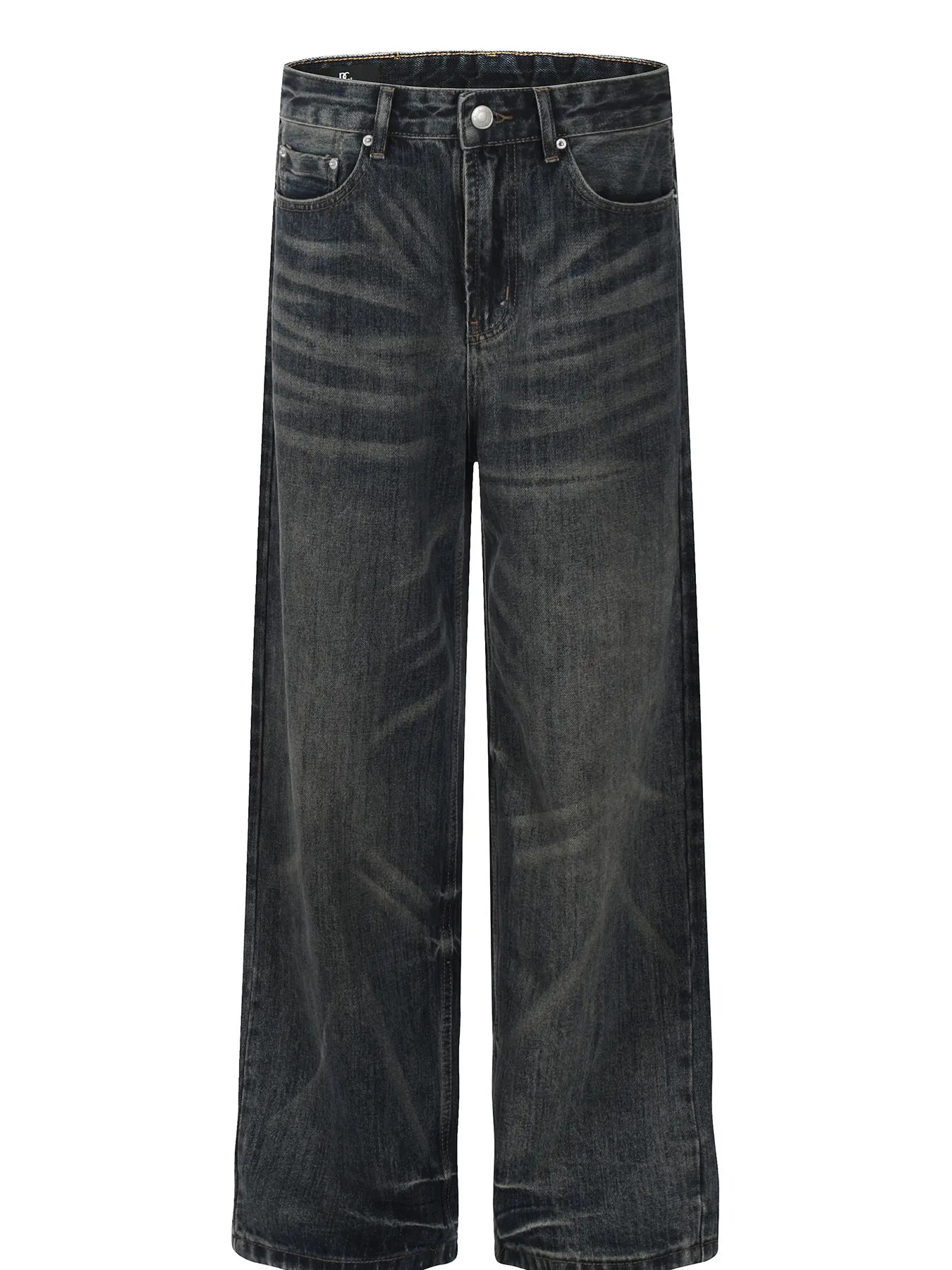 Men's Wash Wide Leg Jeans Black / S