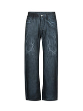 Men's Wash Wide Leg Jeans Blue / S