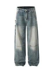 Men's Wash Wide Leg Jeans Light Blue / S