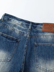 Men's Washed Denim Bermuda Shorts