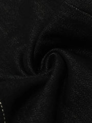 Men's Washed Frayed Hem Cuff Jeans