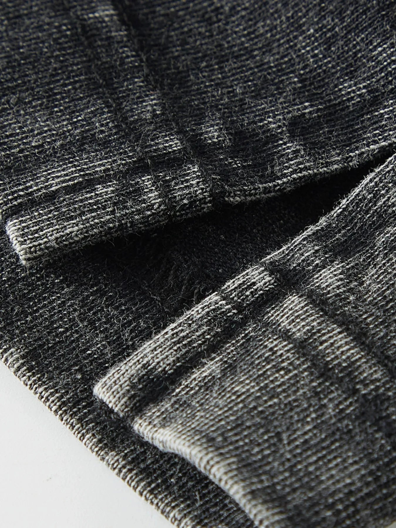 Men's Washed Long Sleeve Polo Shirt