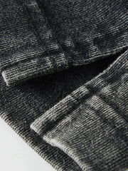 Men's Washed Long Sleeve Polo Shirt