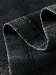 Men's Washed Long Sleeve Polo Shirt