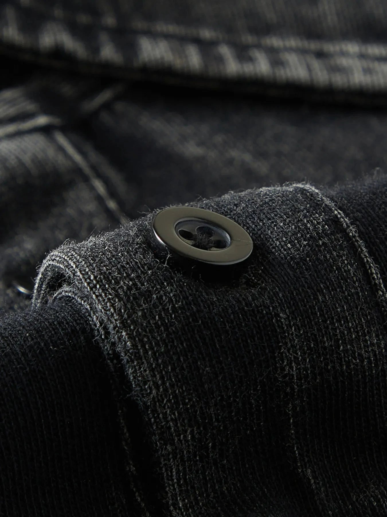 Men's Washed Long Sleeve Polo Shirt