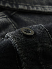 Men's Washed Long Sleeve Polo Shirt