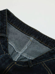 Men's Washed Seam Detail Curved Jeans