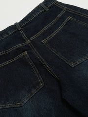 Men's Washed Seam Detail Curved Jeans
