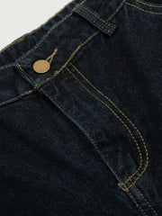 Men's Washed Seam Detail Curved Jeans