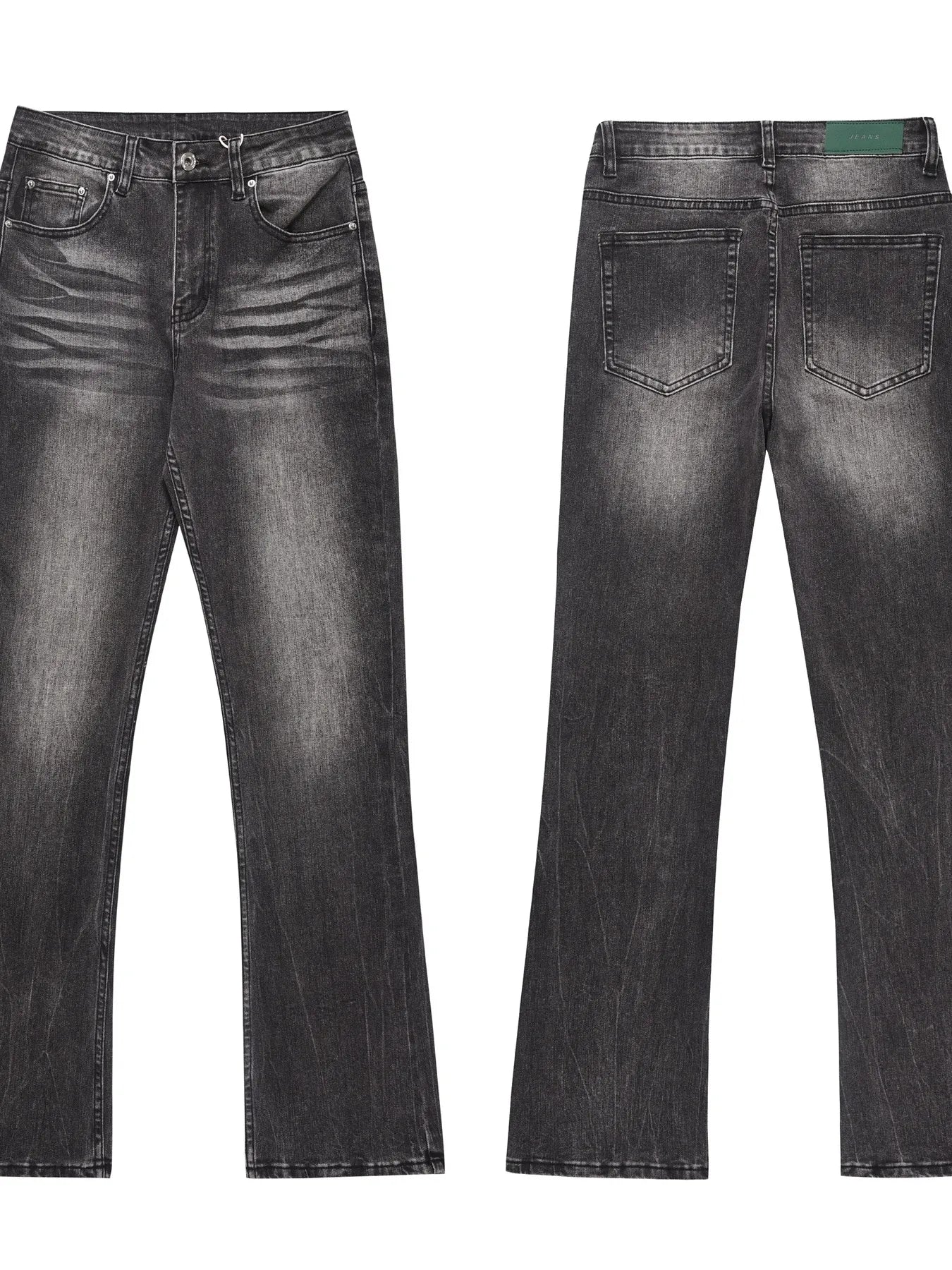 Men's Washed Straight-Leg Jeans