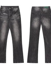 Men's Washed Straight-Leg Jeans