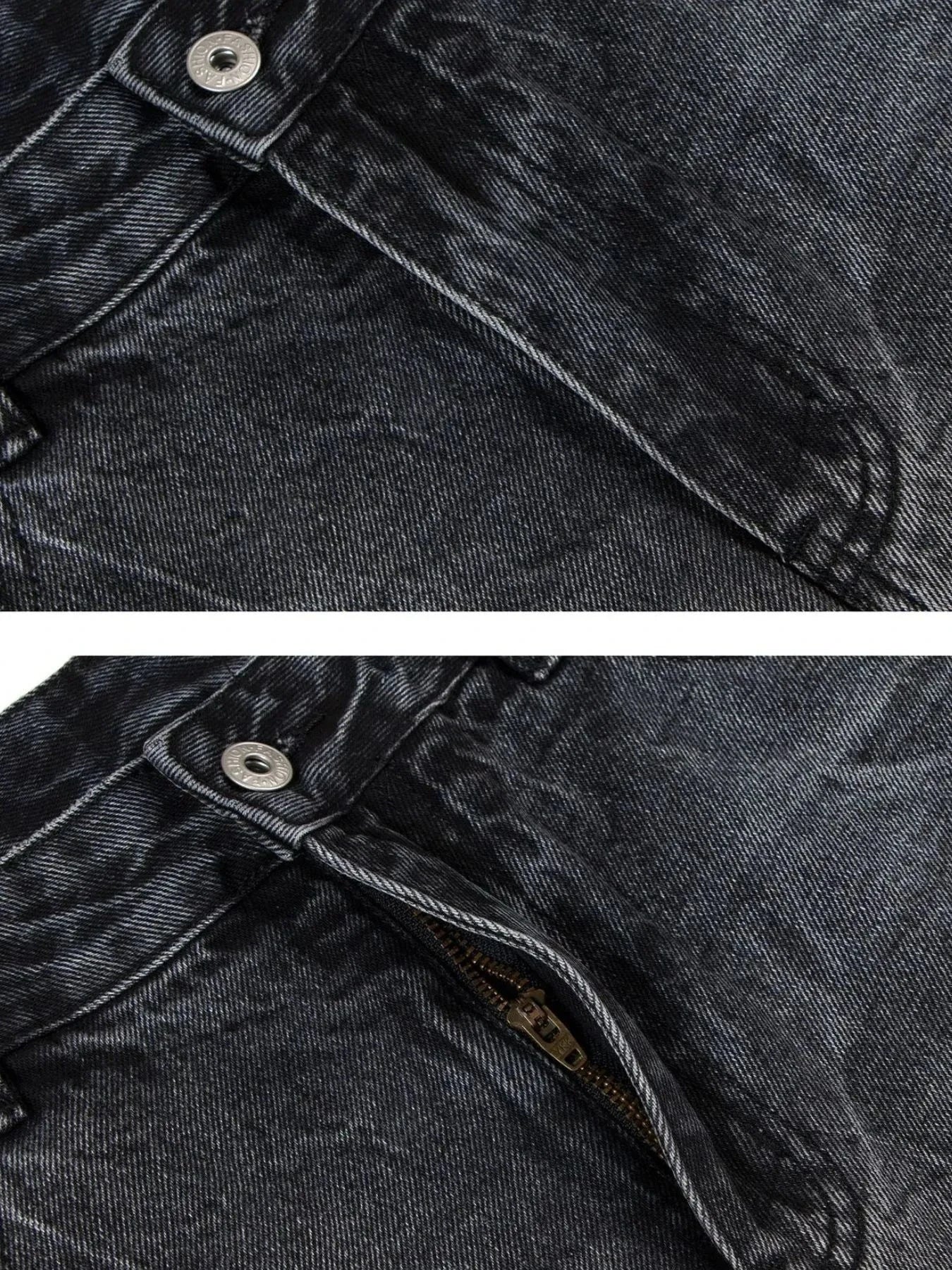 Men's Washed Wide Leg Baggy Jeans