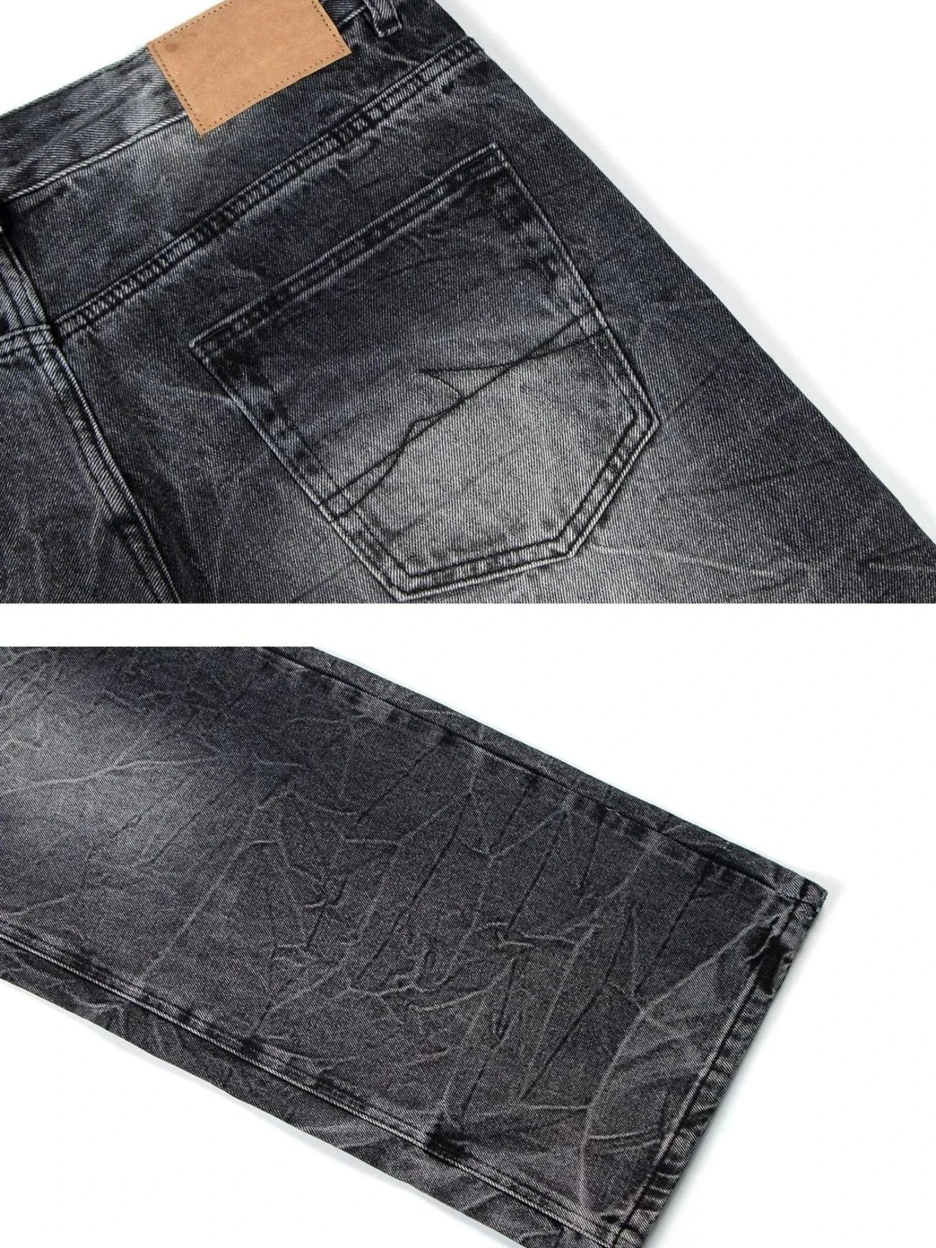 Men's Washed Wide Leg Baggy Jeans
