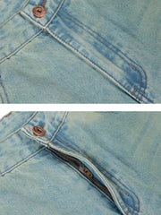 Men's Washed Wide Leg Baggy Jeans