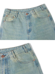 Men's Washed Wide Leg Baggy Jeans