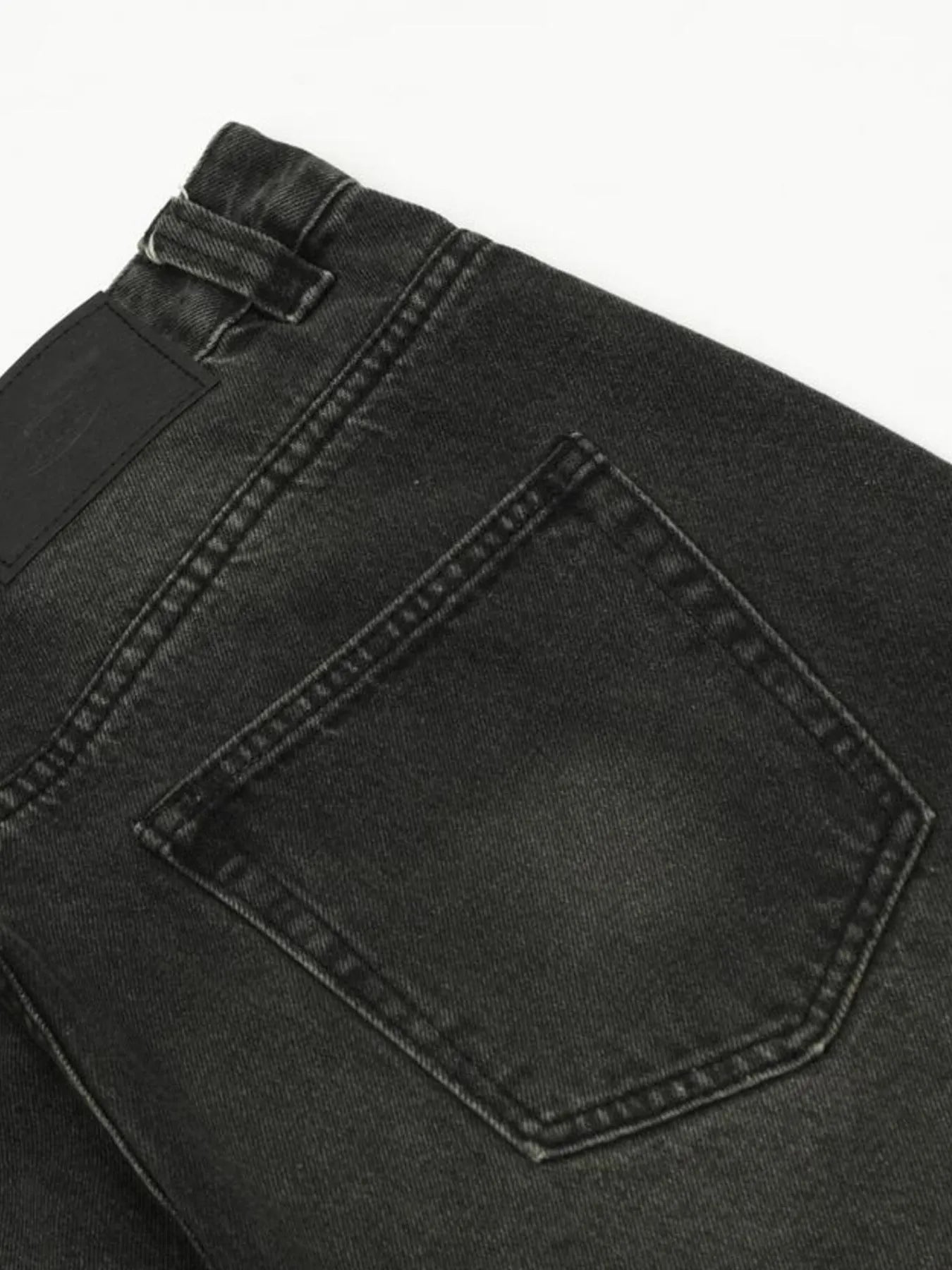 Men's Washed Wide-Leg Baggy Jeans