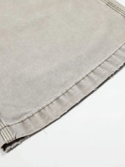 Men's Washed Wide Leg Cargo Jeans with Multiple Pockets