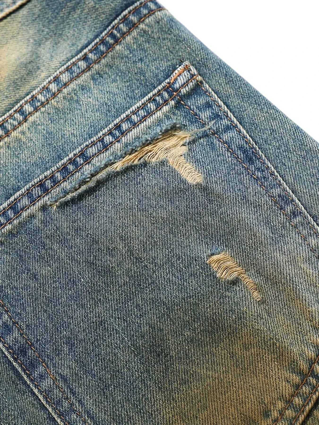 Men's Washed Wide Leg Jeans