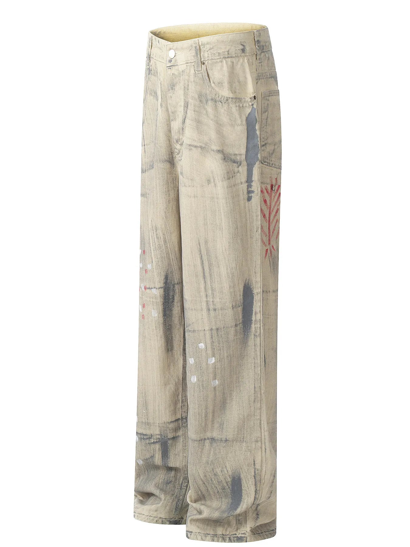 Men's Washed Wide Leg Jeans