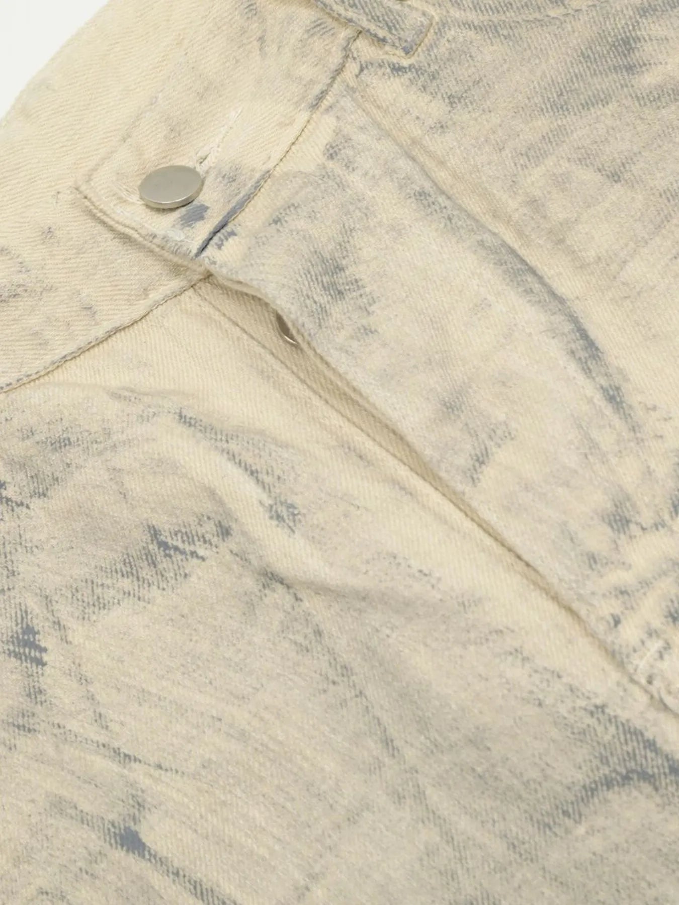 Men's Washed Wide Leg Jeans