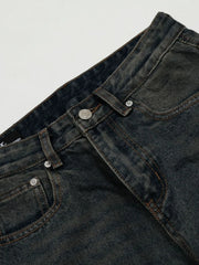 Men's Washed Wide Leg Jeans