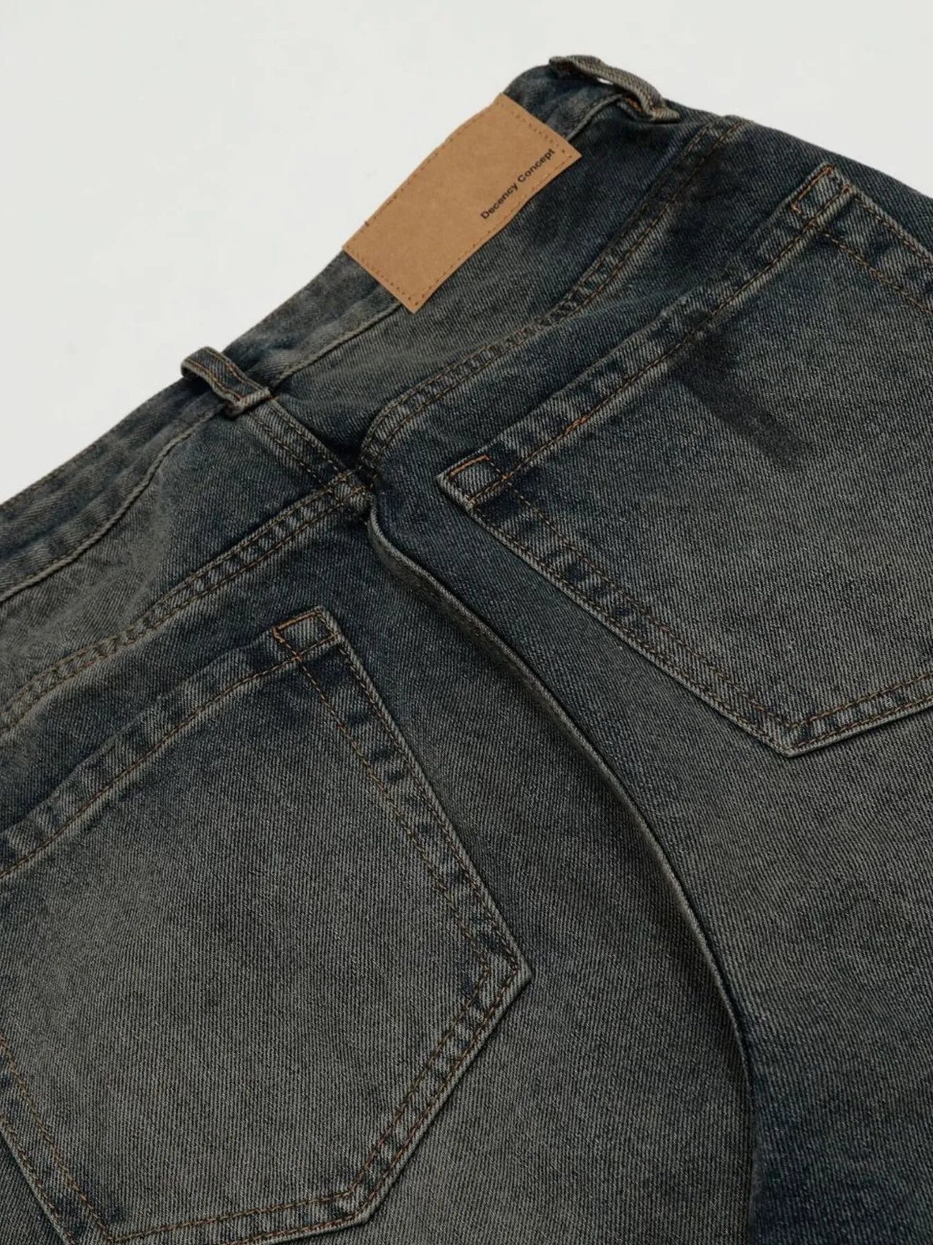 Men's Washed Wide Leg Jeans