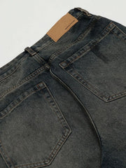 Men's Washed Wide Leg Jeans