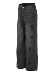 Men's Washed Wide Leg Jeans