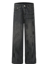 Men's Washed Wide Leg Jeans Washed Gray / S