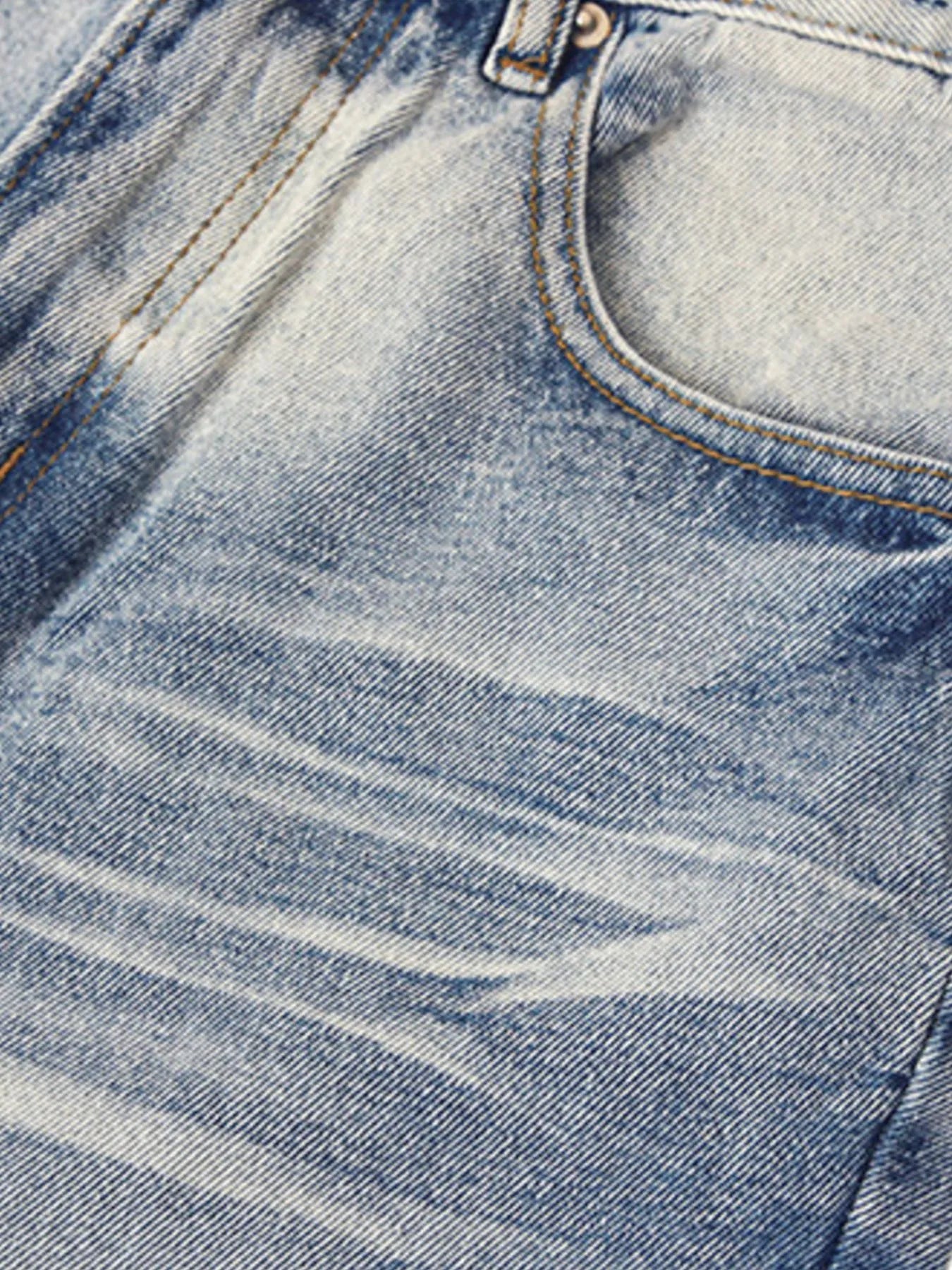 Men's Washed Wide Leg Relaxed Fit Jeans