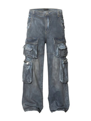 Men's Wide Leg Cargo Jeans