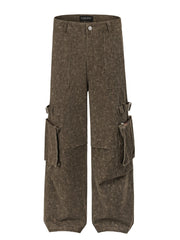 Men's Wide Leg Cargo Jeans
