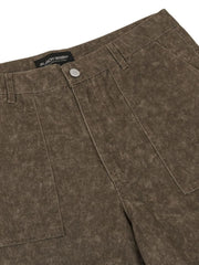 Men's Wide Leg Cargo Jeans Brown / S