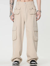 Men's Wide Leg Cargo Pants Apricot / S