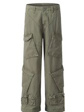 Men's Wide Leg Cargo Pants Green / S