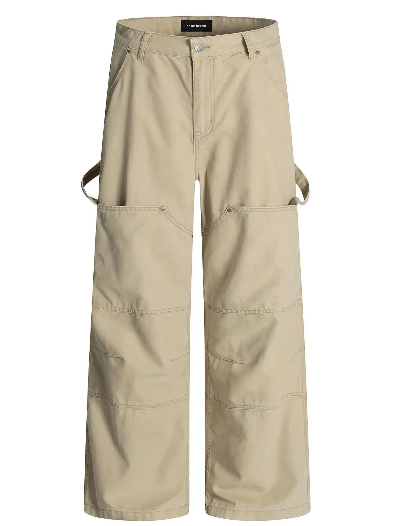 Men's Wide Leg Cargo Pants Khaki / S