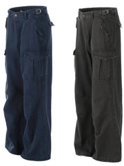 Men's Wide Leg Cargo Pants Olive Green / S