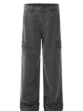 Men's Wide Leg Cargo Pants Washed Dye / S