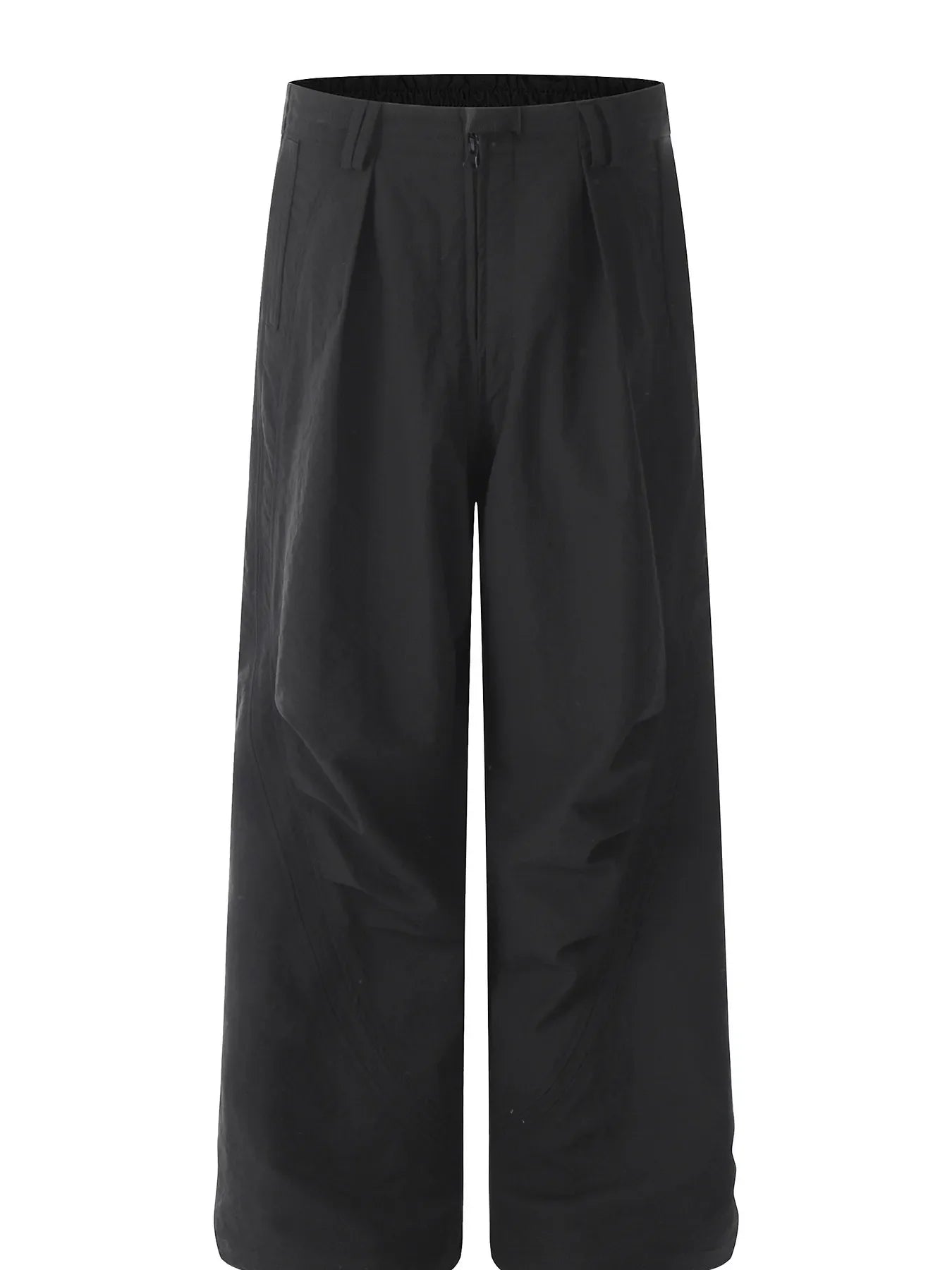 Men's Wide Leg Casual High Waist Pants Black / S