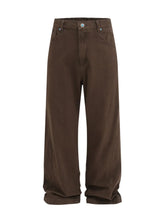 Men's Wide-Leg Casual Pants Brown / S