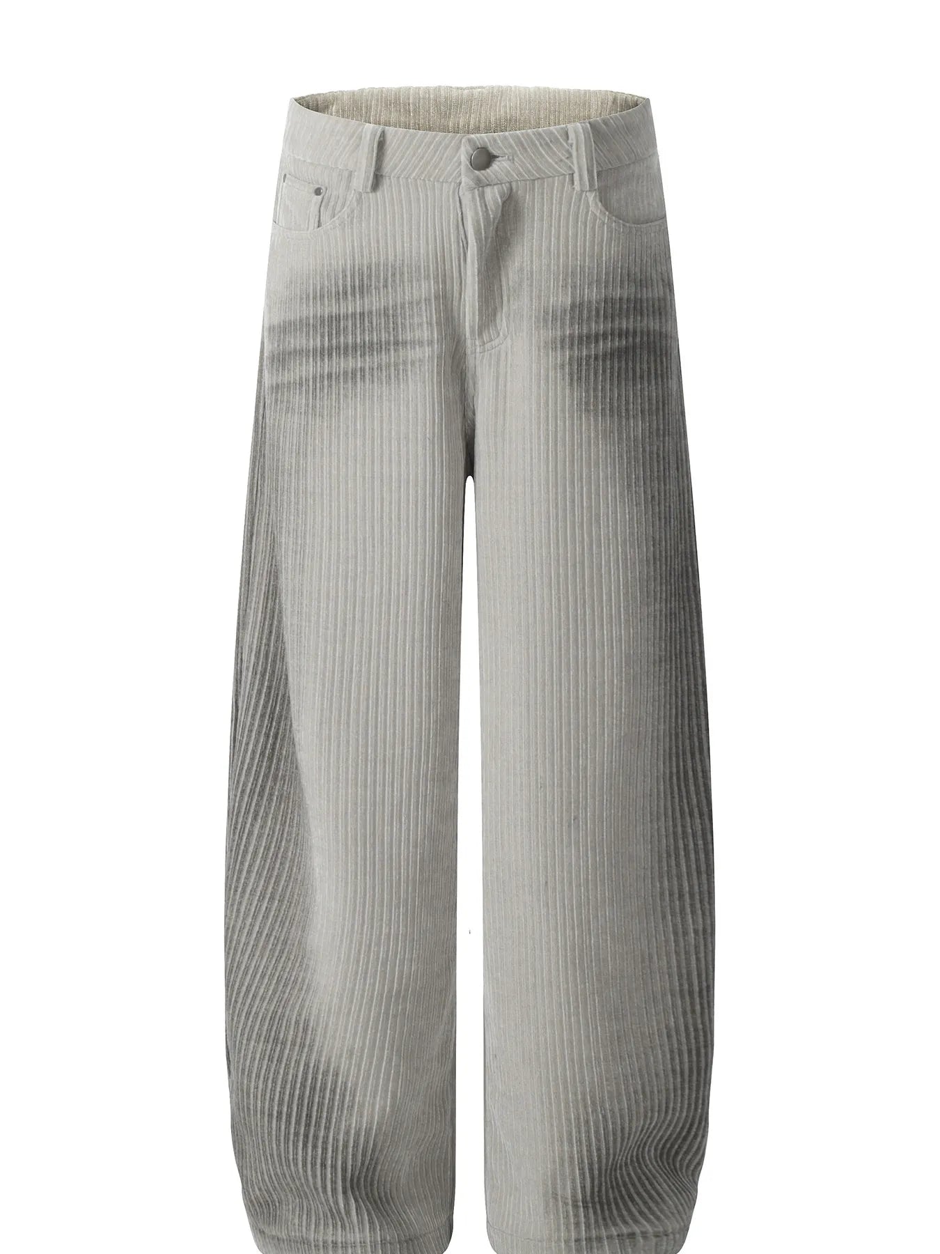 Men's Wide Leg Corduroy Comfort Pants Grey / S