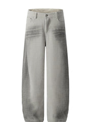 Men's Wide Leg Corduroy Comfort Pants Grey / S