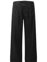 Men's Wide Leg Denim Jeans Black / S