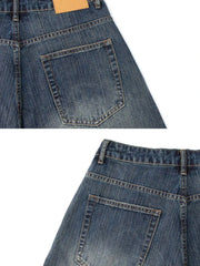 Men's Wide Leg Denim Shorts