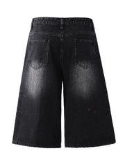 Men's Wide-Leg Denim Shorts