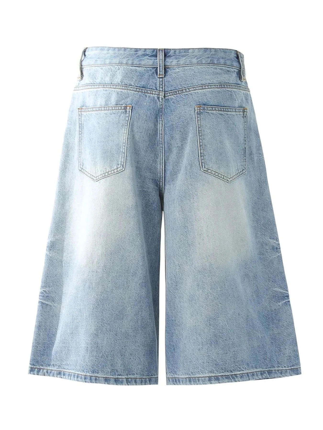 Men's Wide-Leg Denim Shorts