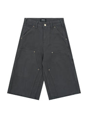 Men's Wide Leg Denim Shorts