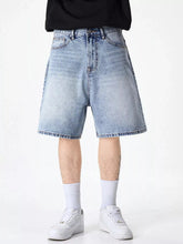 Men's Wide Leg Denim Shorts