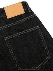 Men's Wide-Leg Denim Shorts with Pockets