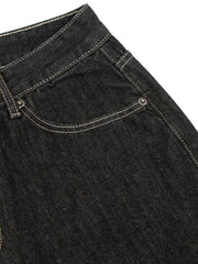 Men's Wide-Leg Denim Shorts with Pockets